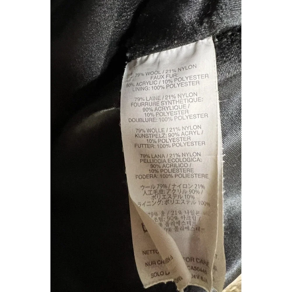 J. Crew Stadium Cloth Nello Gori‎ Chateau Parka Wool Coat Hooded Black Women’s 6 - Picture 7 of 7